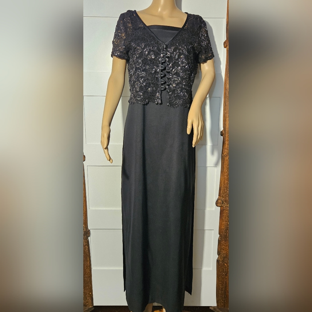 Rampage Women's Black Dress with Lace Cover-Up